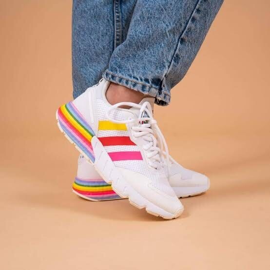 ADIDAS ZX 1K Boost pride Love Unite white Unisex men size 6US / 5.5UK/ 38EUR