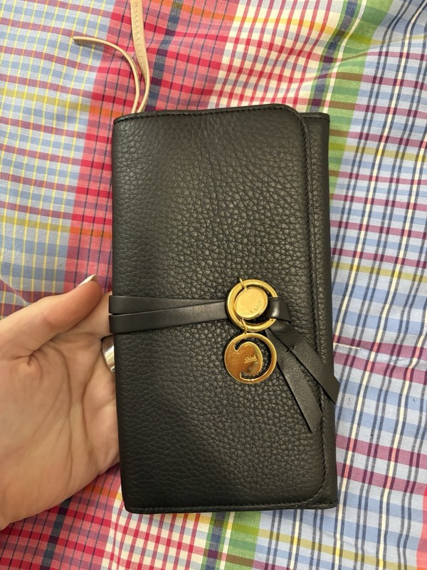 Chloé Alphabet Long Wallet Black Leather Excellent Condition Authentic