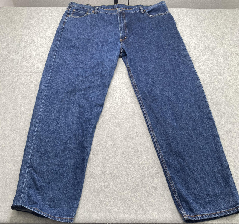 Levis 550 Jeans Mens 48×34 (48×33) Blue Medium Wash Relaxed Tapered Leg Denim