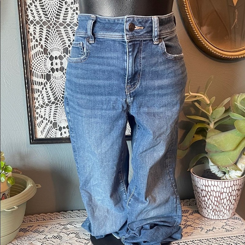 American Eagle Outfitters Women’s Straight Leg Jeans – Medium Blue